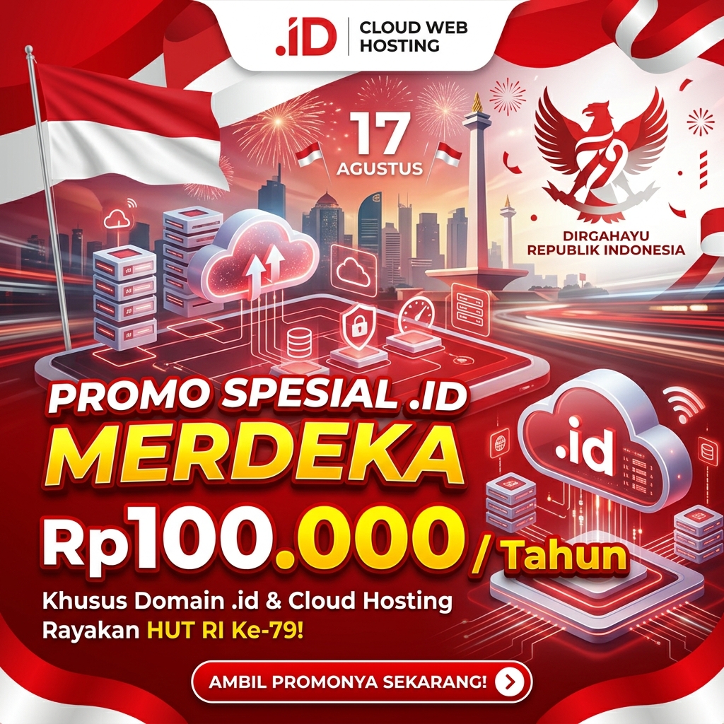 Promo .ID Merdeka 2026: Daftarkan Domain .id Mulai Rp100.000
