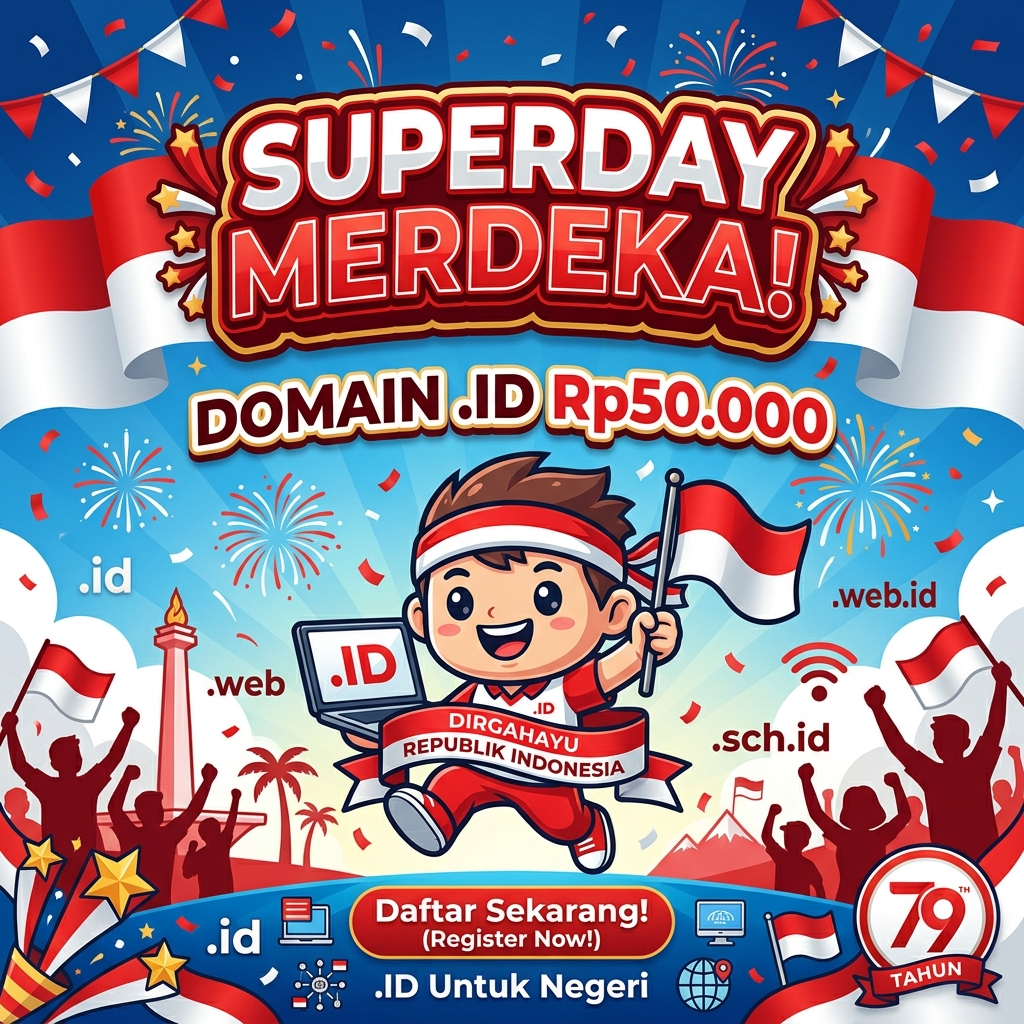 SUPERDAY MERDEKA! Promo Domain .id Rp50.000